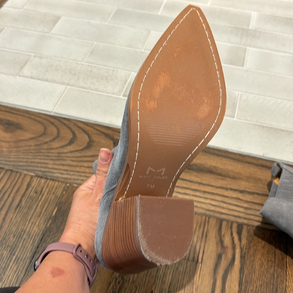 Marc Fisher Blue/Grey Western booties, size 7M - Picture 4 of 5